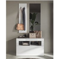 Product photograph of Taylor High Gloss Hallway Furniture Set In White from Furniture in Fashion