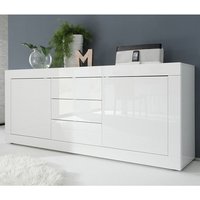 Product photograph of Taylor High Gloss Sideboard With 2 Doors And 3 Drawers In White from Furniture in Fashion
