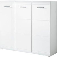 Product photograph of Adrian Large Shoe Cabinet In White Gloss Fronts With 3 Doors from Furniture in Fashion