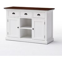 Product photograph of Throp Sideboard And Baskets In White Distress And Deep Brown from Furniture in Fashion