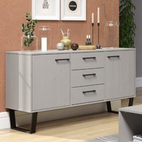 Product photograph of Tilston Wooden Sideboard With 2 Doors 3 Drawers In White Black from Furniture in Fashion