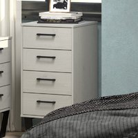 Product photograph of Tilston Wooden Tall Chest Of 4 Drawers In White And Black from Furniture in Fashion