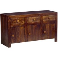 Product photograph of Tivat Mango Wood Sideboard 3 Doors 3 Drawers In Dark Mahogany from Furniture in Fashion