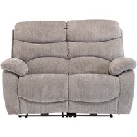 Product photograph of Toccoa Fabric Electric Recliner 2 Seater Sofa In Light Grey from Furniture in Fashion