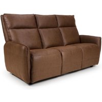 Product photograph of Tooele Leather 3 Seater Sofa In Brown from Furniture in Fashion