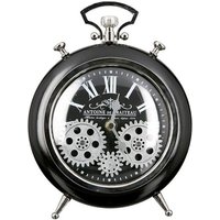 Product photograph of Transmission Glass Wall Clock With Black And Silver Metal Frame from Furniture in Fashion