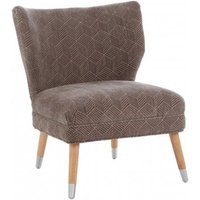 Product photograph of Trento Upholstered Fabric Accent Chair In Grey from Furniture in Fashion