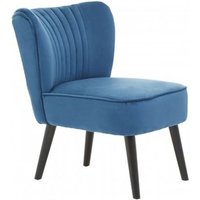 Product photograph of Trento Upholstered Velvet Accent Chair In Blue from Furniture in Fashion