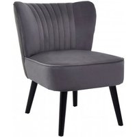 Product photograph of Trento Upholstered Velvet Accent Chair In Grey from Furniture in Fashion