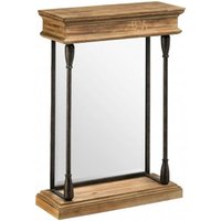 Product photograph of Tribes Wall Bedroom Mirror In Natural And Black Metal Frame from Furniture in Fashion