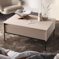 Product photograph of Trier Wooden Coffee Table With 1 Drawer In Beige from Furniture in Fashion