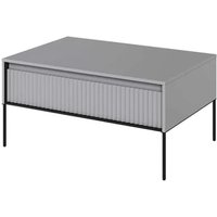 Product photograph of Trier Wooden Coffee Table With 1 Drawer In Matt Grey from Furniture in Fashion