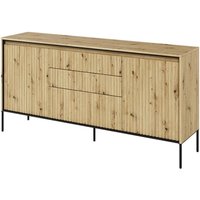 Product photograph of Trier Wooden Sideboard With 2 Doors 3 Drawers In Artisan Oak from Furniture in Fashion