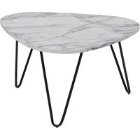 Product photograph of Treman Coffee Table In Marble Effect With Black Legs from Furniture in Fashion
