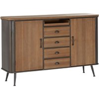 Product photograph of Trigona Natural Wooden Sideboard With Black Metal Frame from Furniture in Fashion