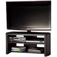 Product photograph of Flare Large Black Glass Tv Stand With Black Oak Wooden Base from Furniture in Fashion