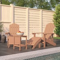 Product photograph of Troy Garden Hdpe Armchairs With Footstool And Table In Brown from Furniture in Fashion