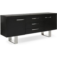 Product photograph of Ulmos Wooden Sideboard With U-shaped Base In Black from Furniture in Fashion