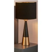 Product photograph of Unique Black And Antique Copper Table Lamp With Black Shade from Furniture in Fashion