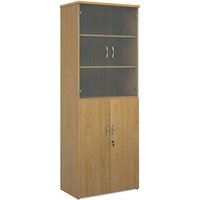 Product photograph of Upton Wooden Storage Cabinet In Oak With 4 Doors And 5 Shelves from Furniture in Fashion