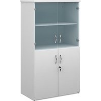 Product photograph of Upton Wooden Storage Cabinet In White With 4 Doors And 3 Shelves from Furniture in Fashion