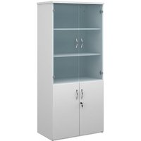 Product photograph of Upton Wooden Storage Cabinet In White With 4 Doors And 4 Shelves from Furniture in Fashion