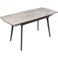 Product photograph of Vacaville Ceramic Pull Out Extending Dining Table In Light Grey from Furniture in Fashion