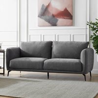Product photograph of Valtesse Fabric 3 Seater Sofa With Black Legs In Grey from Furniture in Fashion