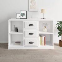 Product photograph of Vance Wooden Sideboard With 3 Drawers In White from Furniture in Fashion