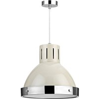 Product photograph of Varmora 1 Light Pendant Light In Clay And Chrome from Furniture in Fashion