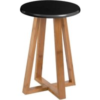 Product photograph of Varna Bamboo Round Stool In Black from Furniture in Fashion