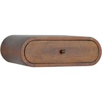 Product photograph of Vary Wooden Circular Wall Hung Bedside Cabinet In Chestnut from Furniture in Fashion