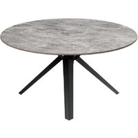 Product photograph of Vashon Ceramic Round Coffee Table With Black Legs In Grey from Furniture in Fashion