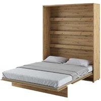 Product photograph of Vashon Vertical Wall Wooden King Size Bed In Artisan Oak from Furniture in Fashion