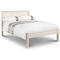 Product photograph of Ballari Wooden King Size Low Foot Bed In Stone White from Furniture in Fashion
