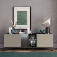 Product photograph of Venice High Gloss Tv Sideboard With 2 Doors In Champagne And Led from Furniture in Fashion