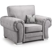 Product photograph of Verna Fullback Fabric Armchair In Grey from Furniture in Fashion