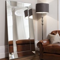 Product photograph of Vestal Rectangular Leaner Mirror In Silver Frame from Furniture in Fashion