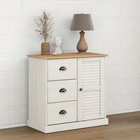 Product photograph of Vidor Wooden Sideboard With 1 Door 3 Drawers In White Brown from Furniture in Fashion