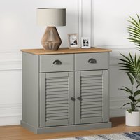 Product photograph of Vidor Wooden Sideboard With 2 Doors 2 Drawers In Grey Brown from Furniture in Fashion