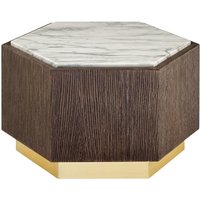 Product photograph of Vigap Small White Marble Top Side Table With Dark Wooden Base from Furniture in Fashion