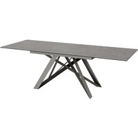 Product photograph of Visoke Ceramic Pull Out Extending Dining Table In Slate Grey from Furniture in Fashion