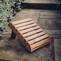 Product photograph of Visalia Wooden Garden Foot Stool In Natural from Furniture in Fashion