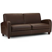 Product photograph of Varali 3 Seater Sofa In Chestnut Faux Leather from Furniture in Fashion