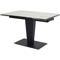 Product photograph of Volos Extending Ceramic Marble Dining Table In White from Furniture in Fashion