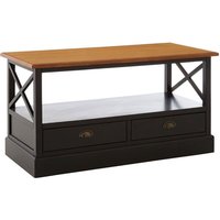 Product photograph of Vorgo Wooden Coffee Table With 2 Drawers In Black from Furniture in Fashion