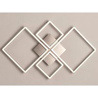 Product photograph of Wall Art 4 Square Led Wall Flush Fitting Light In Satin Silver from Furniture in Fashion