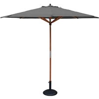 Product photograph of Walsall Grey Polyester Parasol With Wooden Pole And Base from Furniture in Fashion