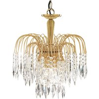 Product photograph of Waterfall 3 Lights Crystal Pendant Light In Gold from Furniture in Fashion