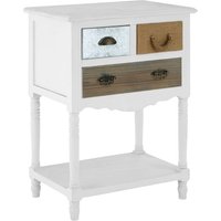 Product photograph of Waymore Wooden Side Table With 3 Drawers In White from Furniture in Fashion